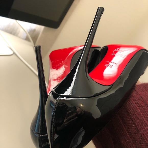 christian louboutin corneille 100 black patent leather size 36.5 - Picture 11 of 17